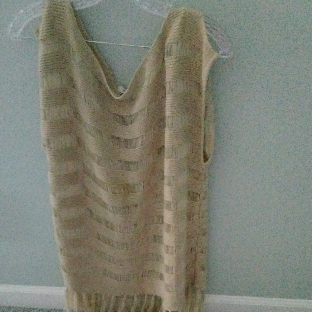Cache Tan Fringe Tank Top - Picture 2 of 3